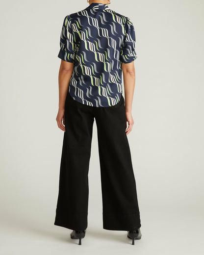 Beatrice Soft Satin Top - Paddington Ribbon Print | Universal Standard