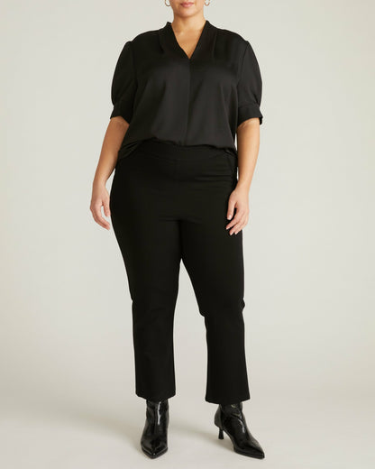Beatrice Soft Satin Top - Black | Universal Standard