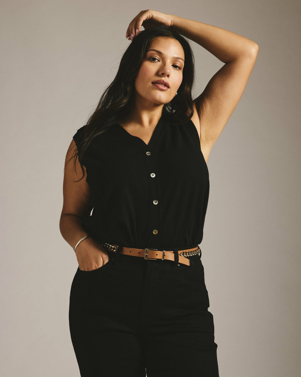 Savvy Fine Knit Cardigan Vest - Black | Universal Standard