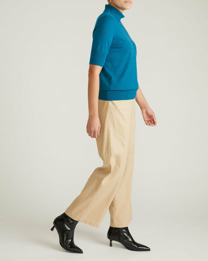 Savvy Fine Knit Turtleneck Sweater Top - Blue Beetle | Universal Standard