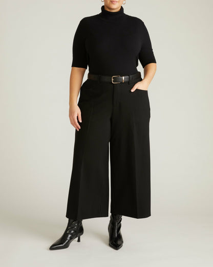 Savvy Fine Knit Turtleneck Sweater Top - Black | Universal Standard