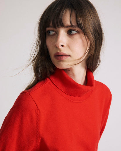 Savvy Fine Knit Turtleneck Sweater Top - Lipstick | Universal Standard