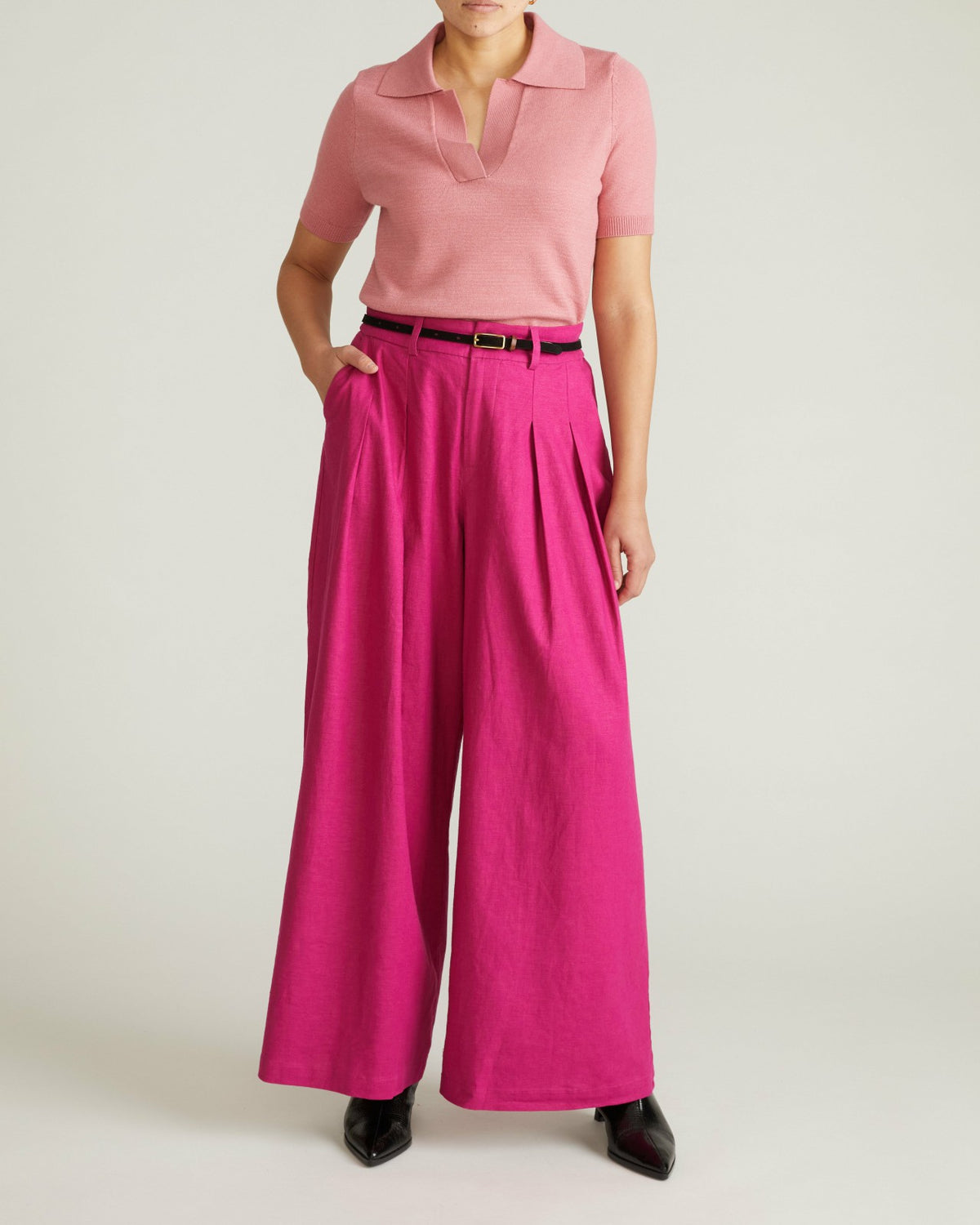 Savvy Fine Knit Short Sleeve Polo Sweater - Virginia Rose | Universal Standard