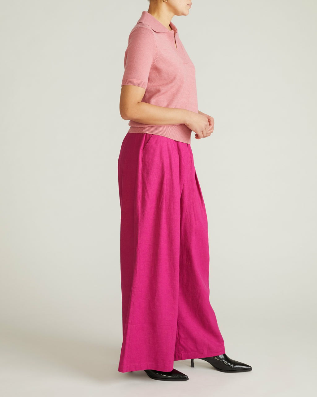 Savvy Fine Knit Short Sleeve Polo Sweater - Virginia Rose | Universal Standard