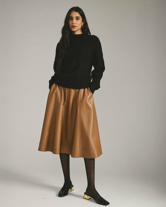 Safiya Cable Knit Sweater - Black | Universal Standard