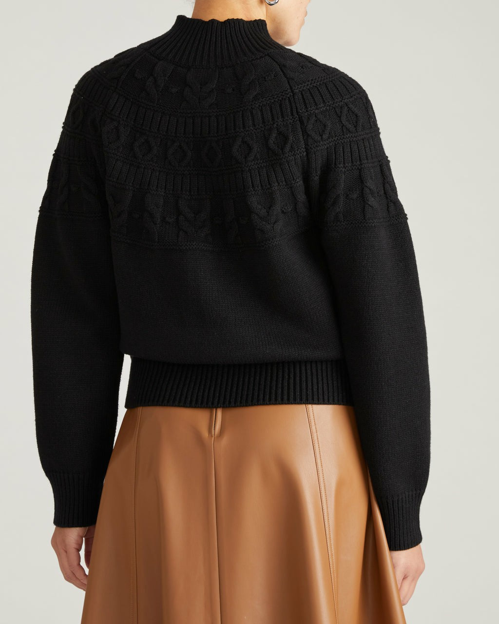 Safiya Cable Knit Sweater - Black | Universal Standard