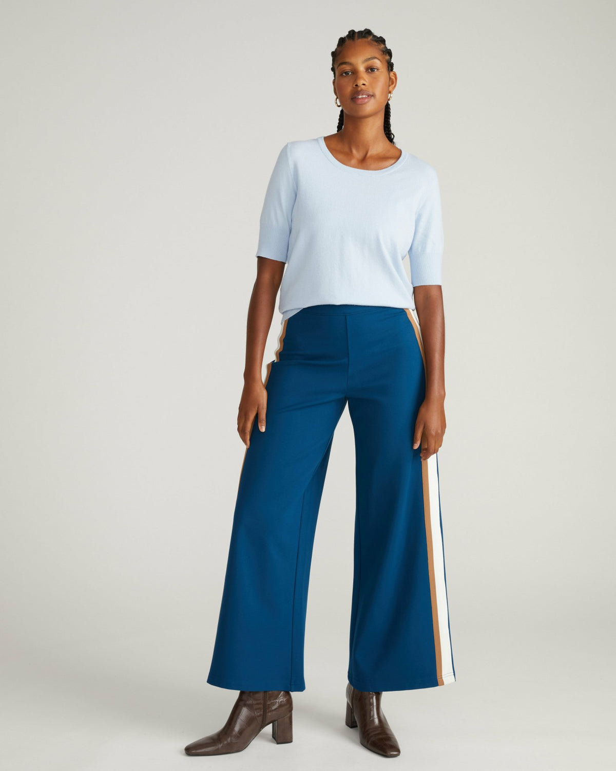 Savvy Fine Knit Sweater Top - Silver Blue | Universal Standard