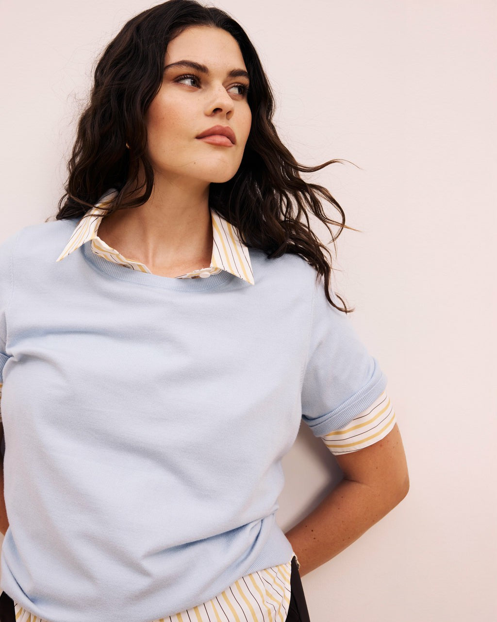 Savvy Fine Knit Sweater Top - Silver Blue | Universal Standard
