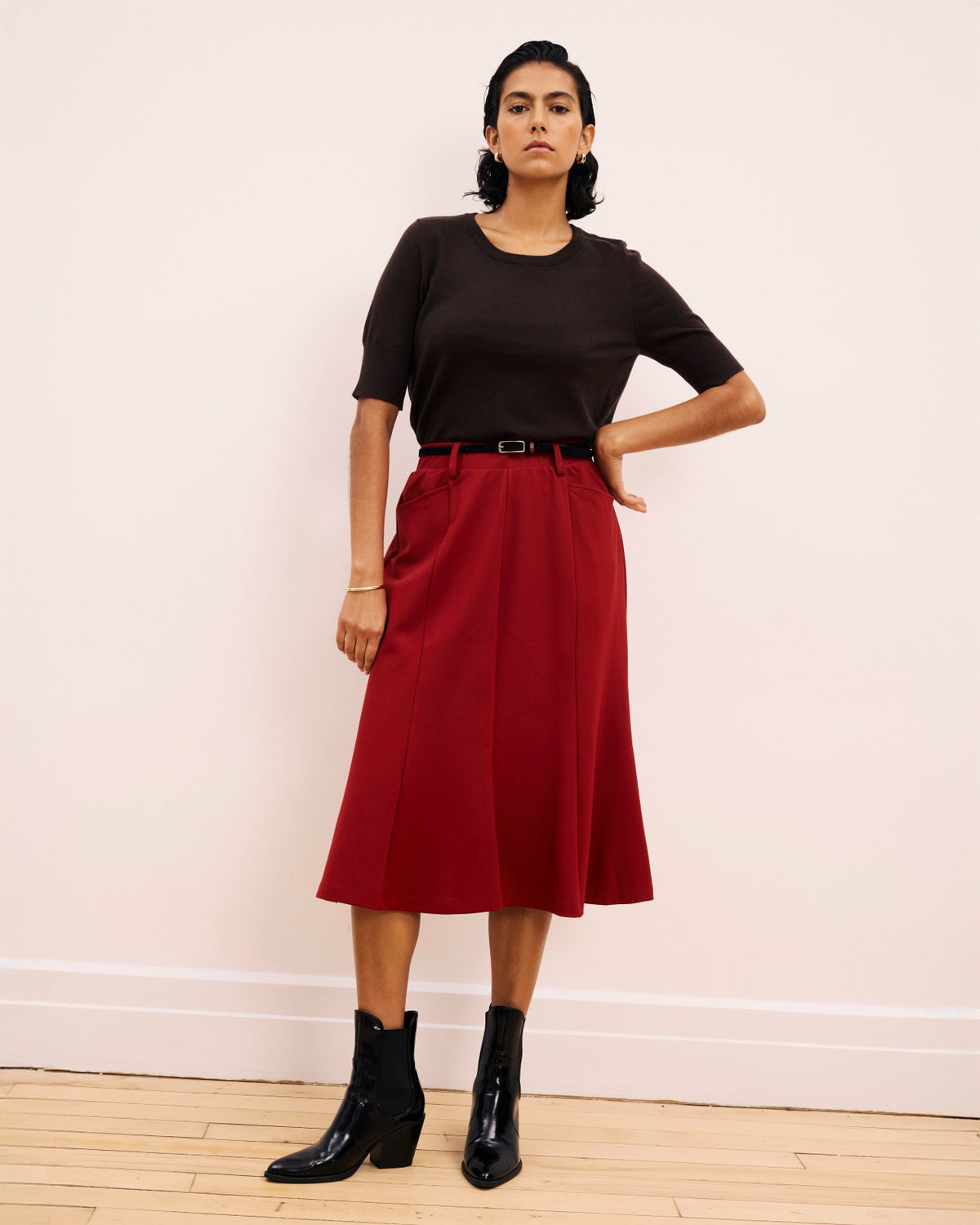 Savvy Fine Knit Sweater Top - Espresso | Universal Standard