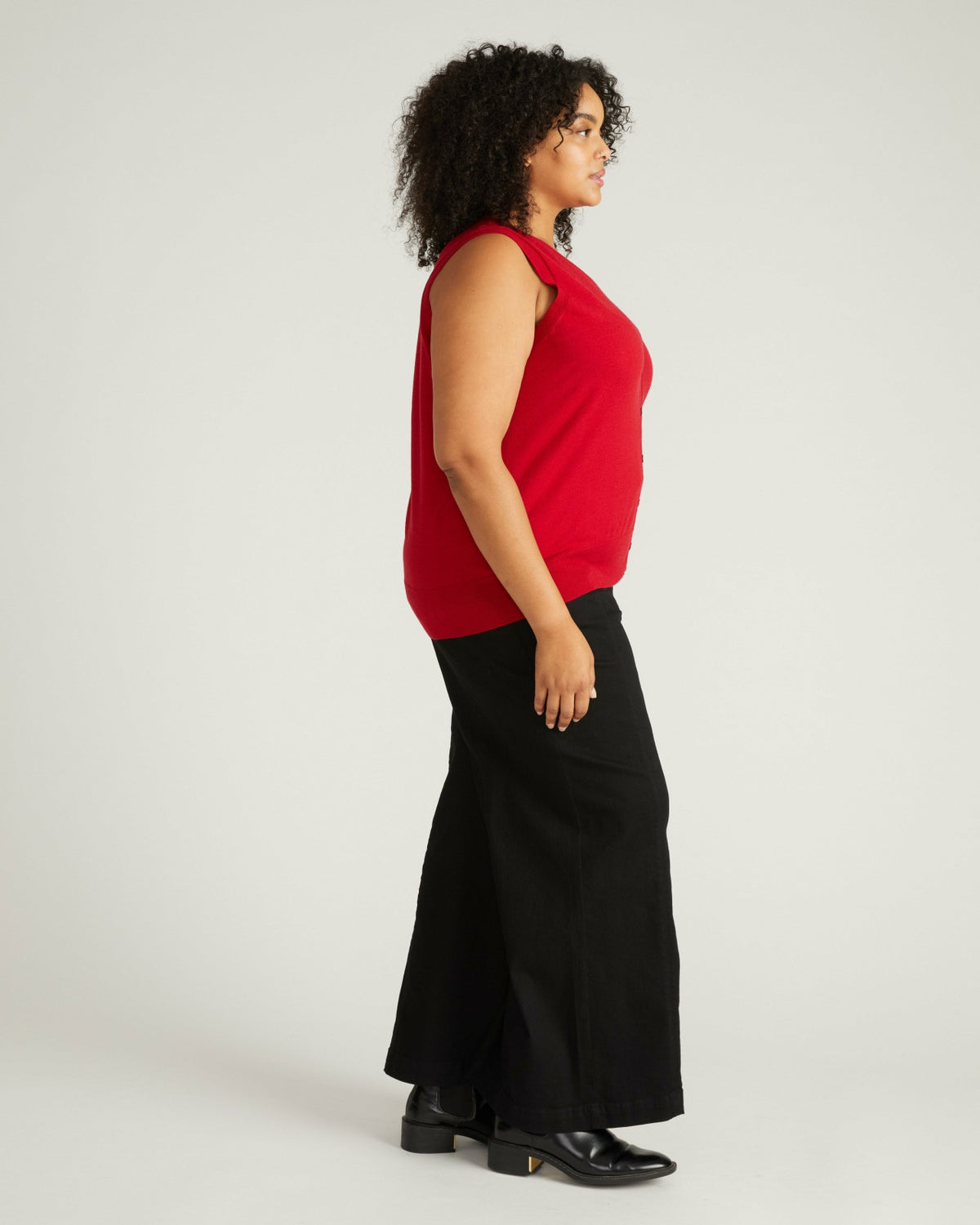 Savvy Fine Knit Cardigan Vest - Carmine | Universal Standard