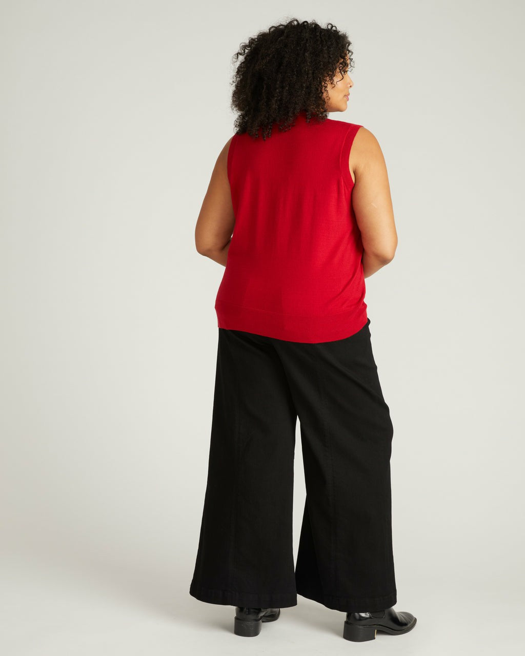 Savvy Fine Knit Cardigan Vest - Carmine | Universal Standard