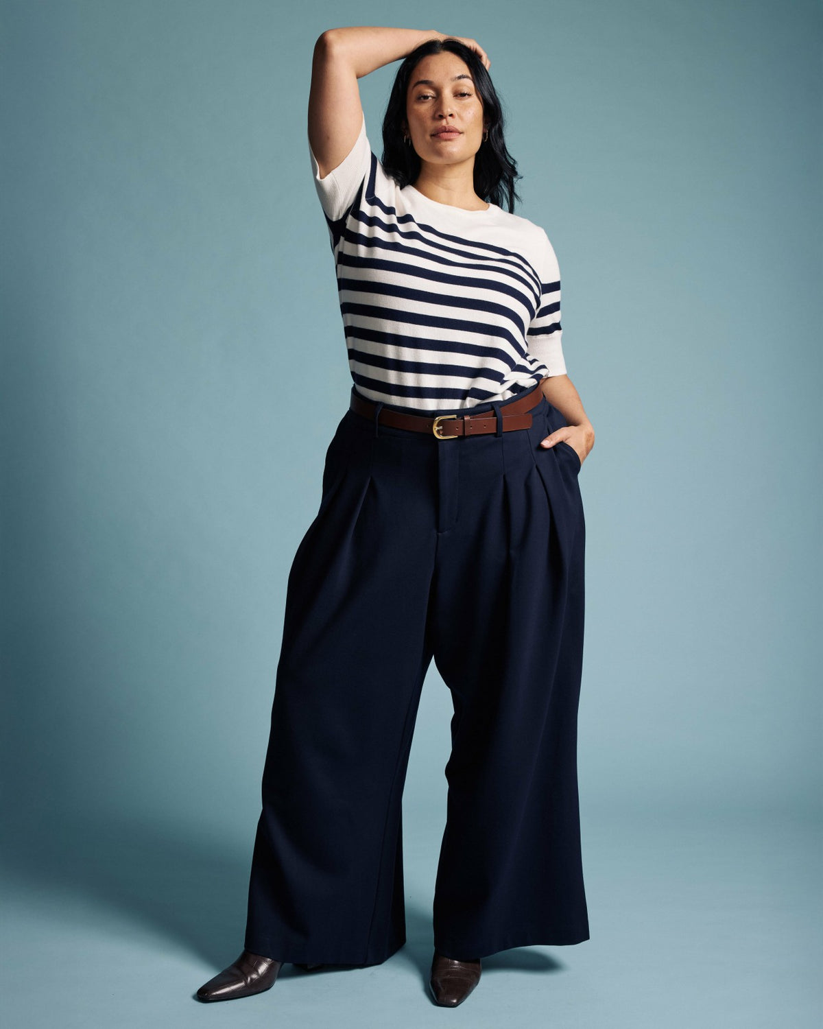 Palais Wide Leg Ponte Pants - Navy | Universal Standard