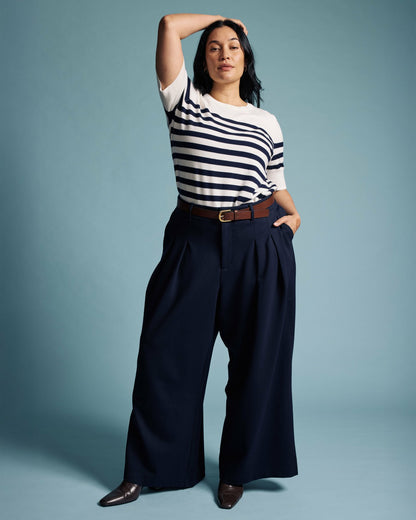 Palais Wide Leg Ponte Pants - Navy | Universal Standard