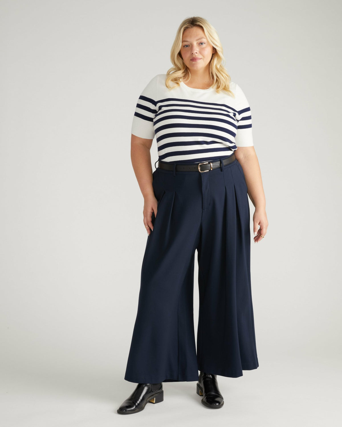 Palais Wide Leg Ponte Pants - Navy | Universal Standard