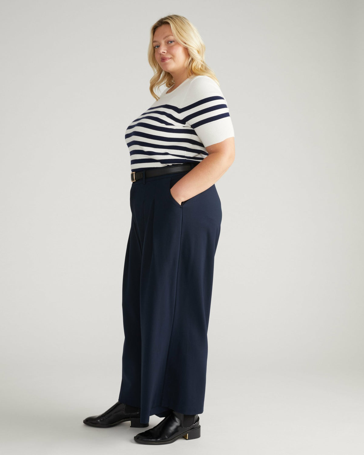 Palais Wide Leg Ponte Pants - Navy | Universal Standard