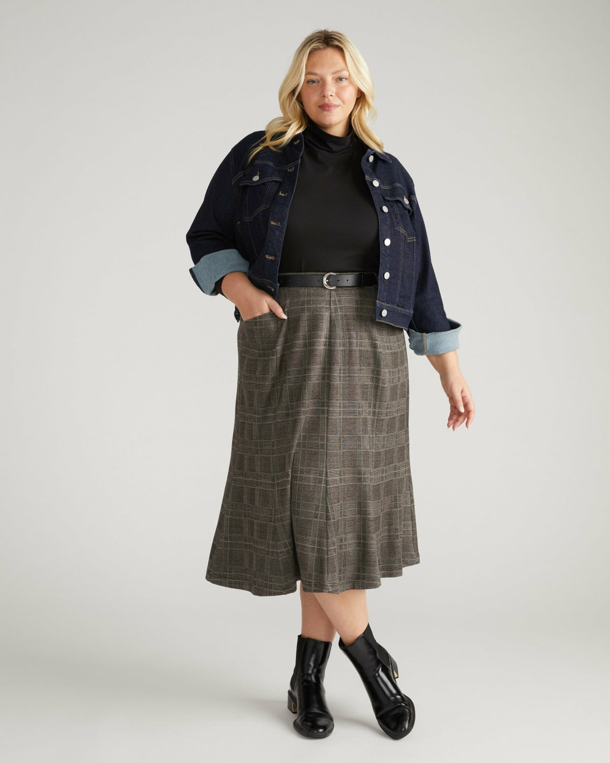 Carla Ponte Skirt - British Plaid | Universal Standard