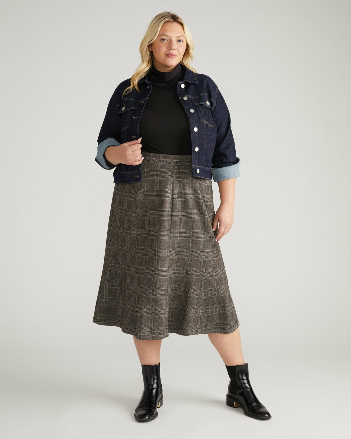 Carla Ponte Skirt - British Plaid | Universal Standard