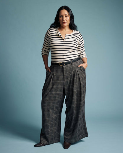Palais Wide Leg Ponte Pants - British Plaid | Universal Standard