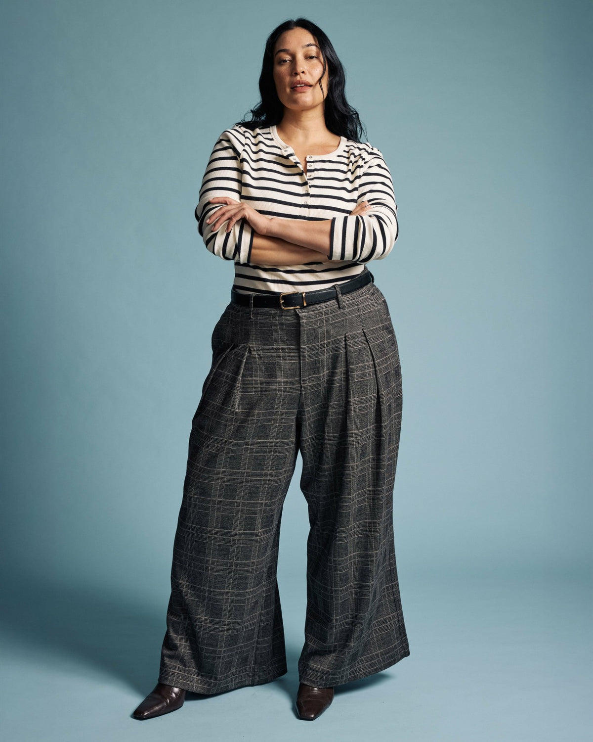 Palais Wide Leg Ponte Pants - British Plaid | Universal Standard