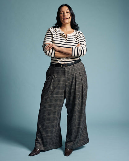 Palais Wide Leg Ponte Pants - British Plaid | Universal Standard