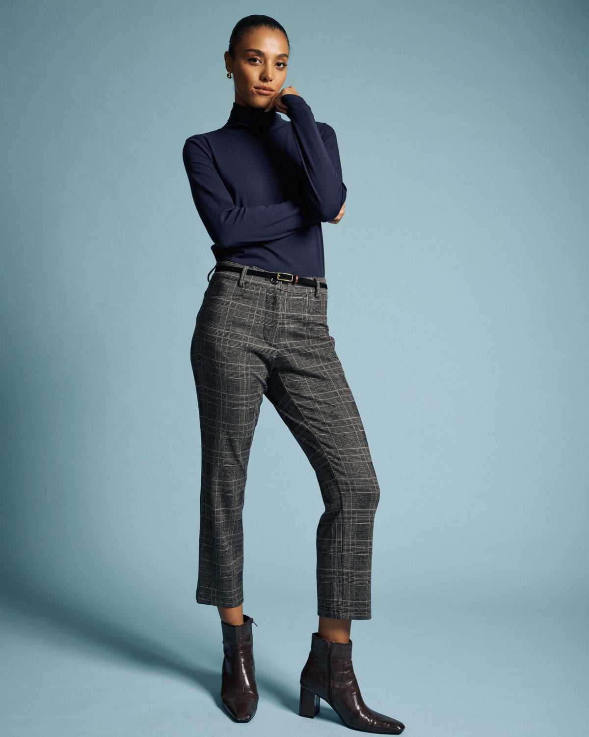 Cigarette Ponte Pants - British Plaid | Universal Standard