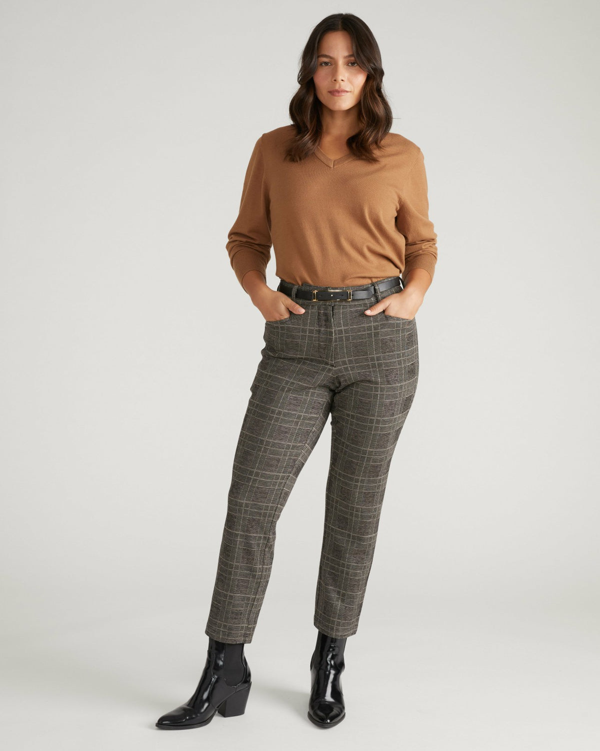 Cigarette Ponte Pants - British Plaid | Universal Standard