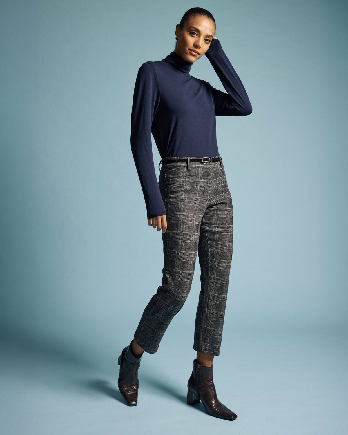 Cigarette Ponte Pants - British Plaid | Universal Standard