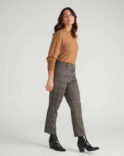 Cigarette Ponte Pants - British Plaid | Universal Standard
