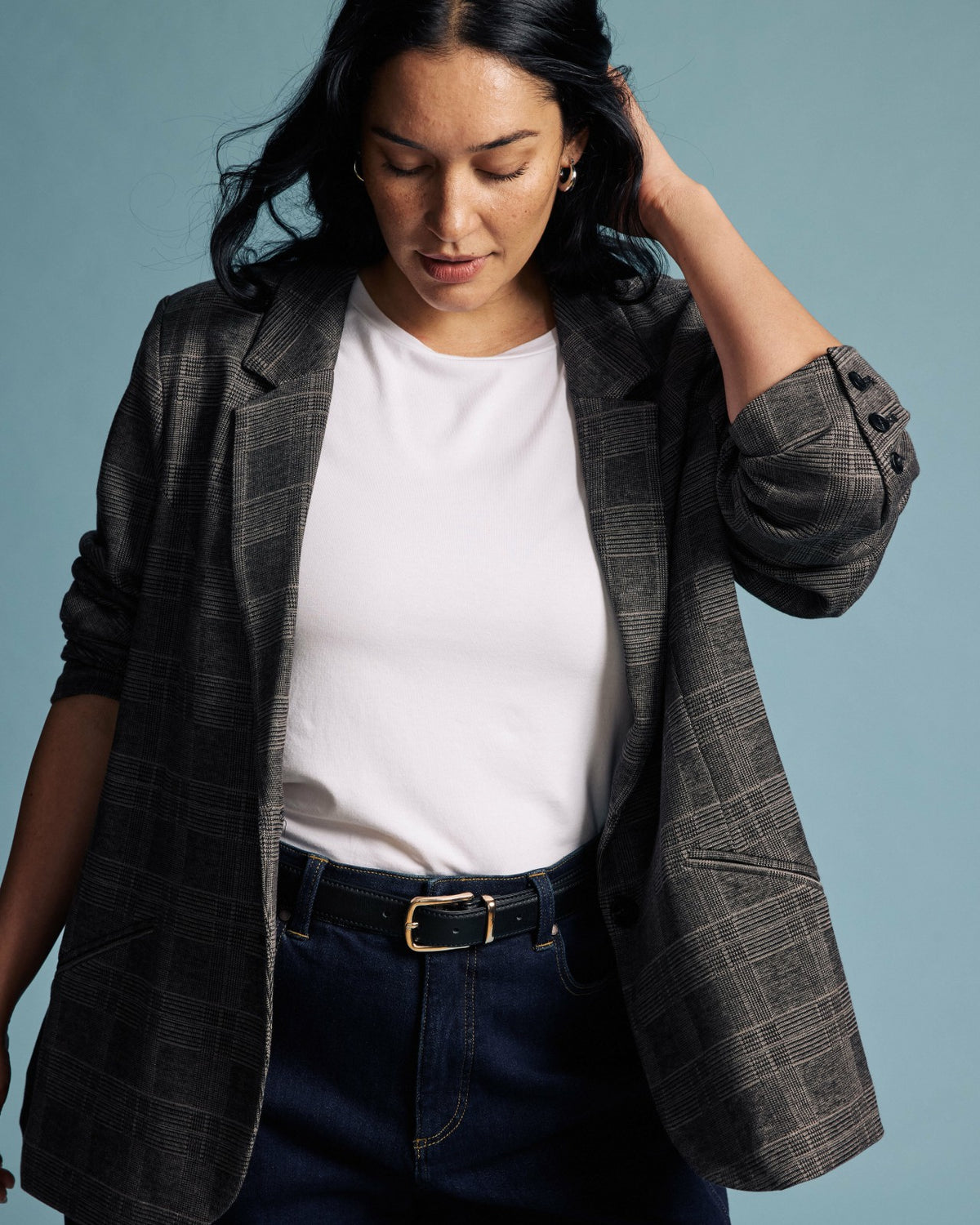 Beas Ponte Blazer - British Plaid | Universal Standard