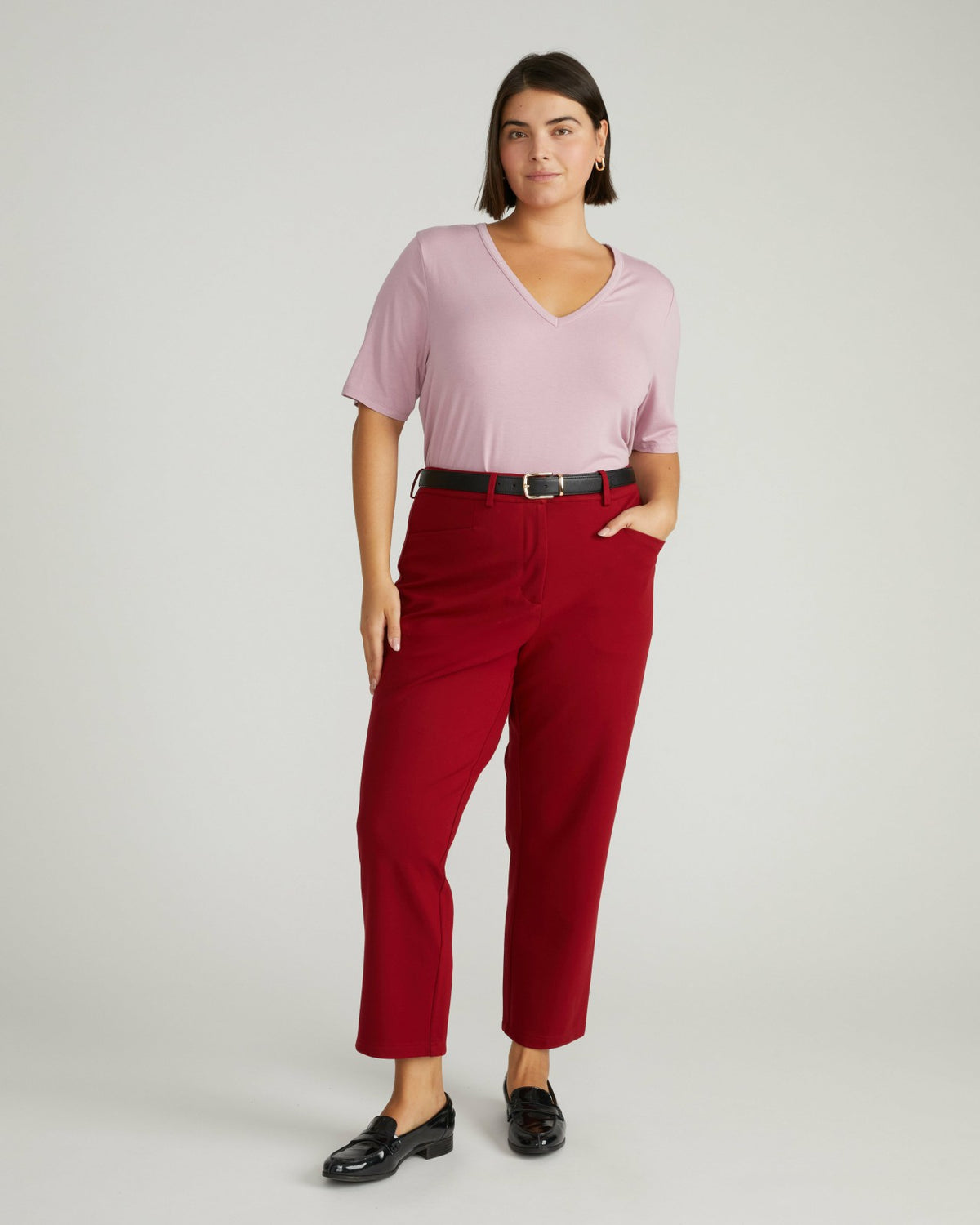 Cigarette Ponte Pants - Garnet | Universal Standard