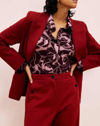 Audrey Tailored Ponte Pants - Garnet | Universal Standard