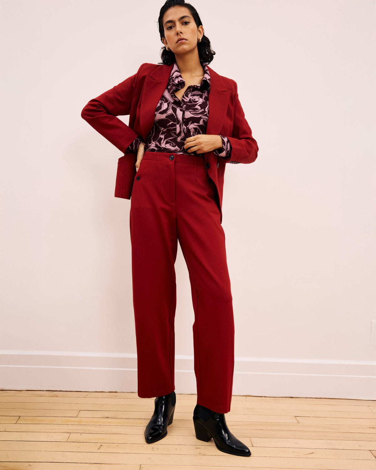 Audrey Tailored Ponte Pants - Garnet | Universal Standard