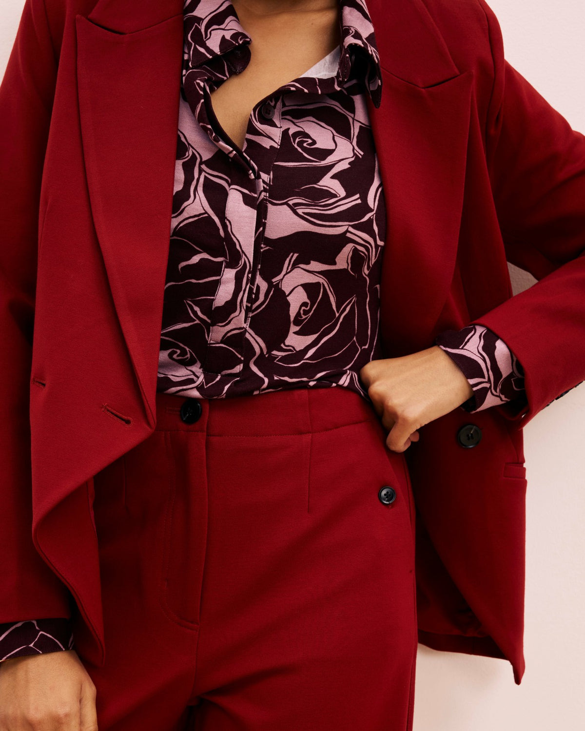 Audrey Tailored Ponte Pants - Garnet | Universal Standard