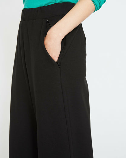 Stephanie Wide Leg Ponte Pants - Black | Universal Standard