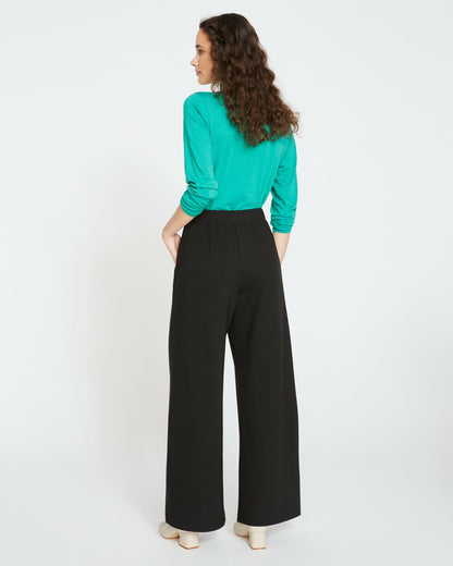 Stephanie Wide Leg Ponte Pants - Black | Universal Standard