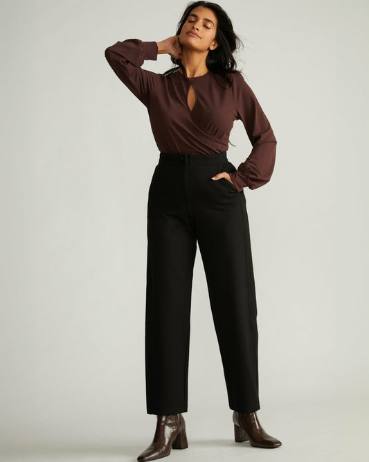 Audrey Tailored Ponte Pants - Black | Universal Standard