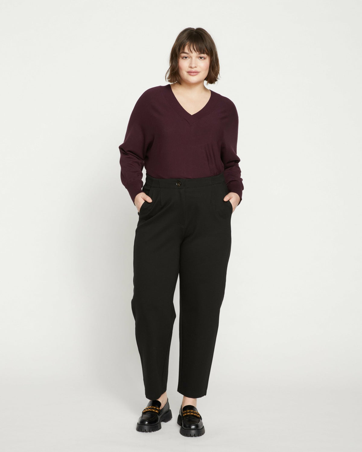 Audrey Tailored Ponte Pants - Black | Universal Standard