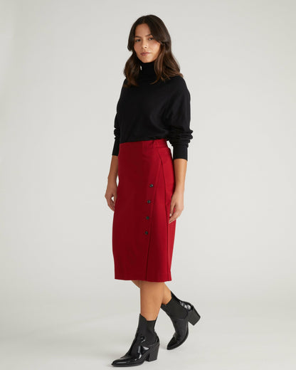 Anya Ponte Skirt - Garnet | Universal Standard
