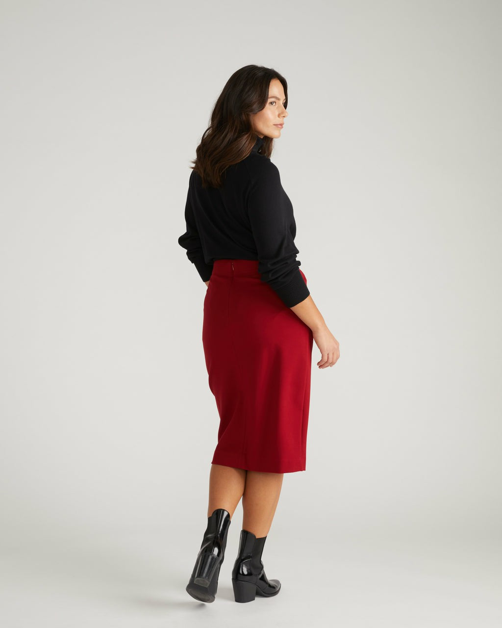Anya Ponte Skirt - Garnet | Universal Standard