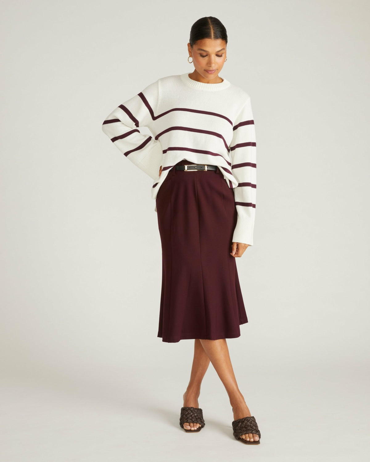 Carla Ponte Skirt - Black Cherry | Universal Standard