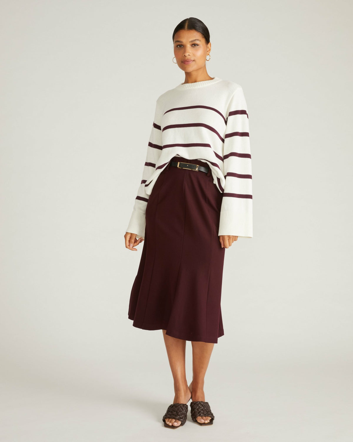 Carla Ponte Skirt - Black Cherry | Universal Standard