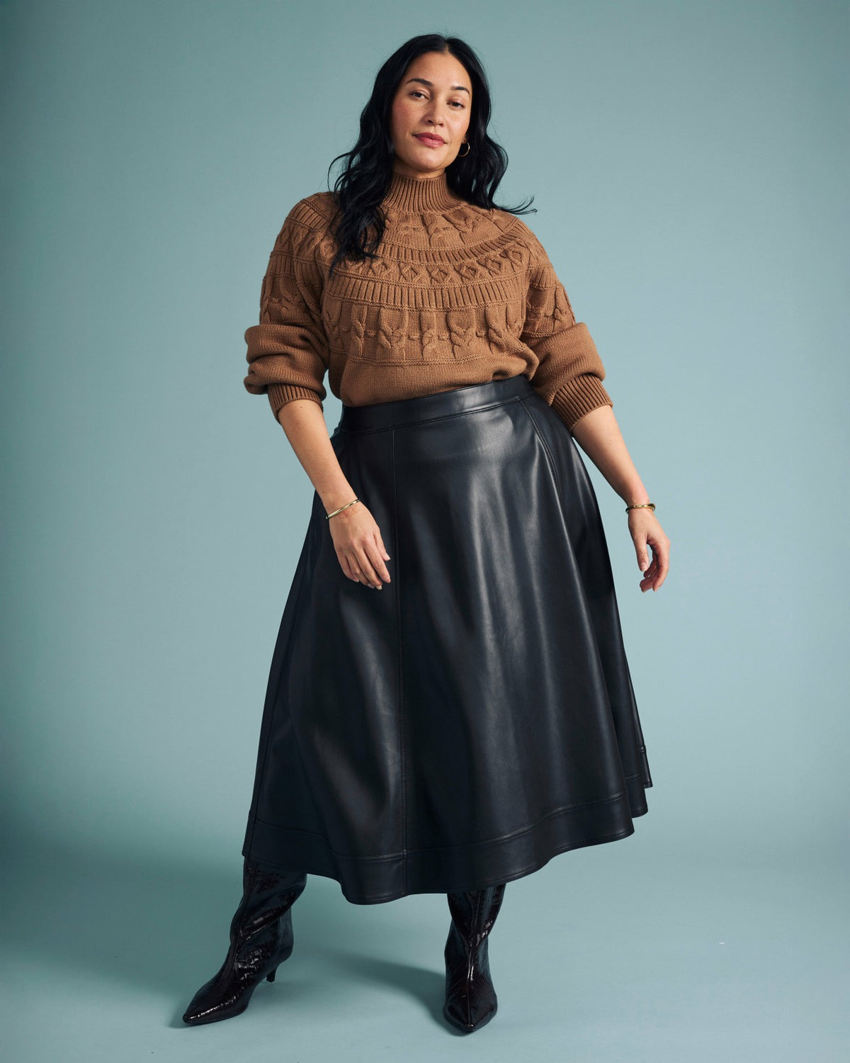 Charlotte Faux Leather Skirt - Black | Universal Standard