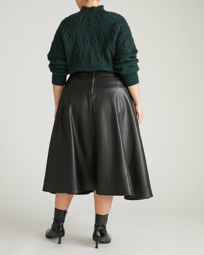 Charlotte Faux Leather Skirt - Black | Universal Standard