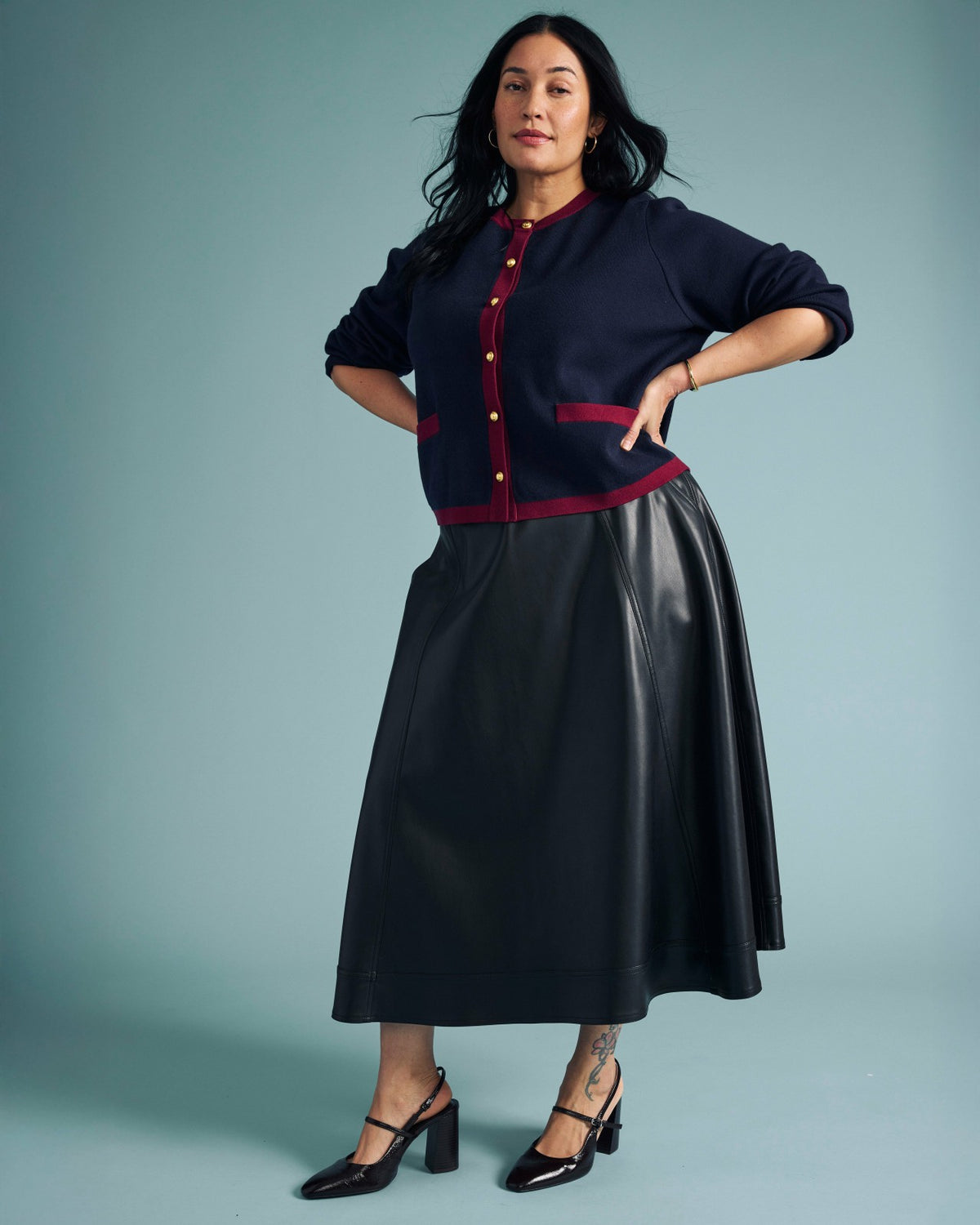 Charlotte Faux Leather Skirt - Black | Universal Standard