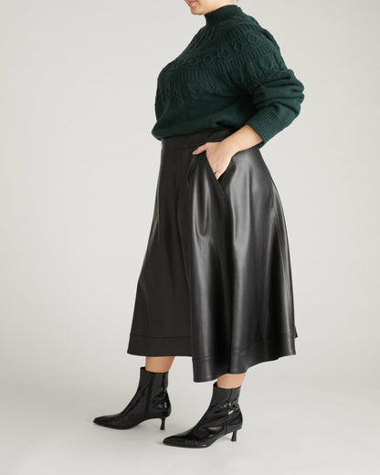 Charlotte Faux Leather Skirt - Black | Universal Standard