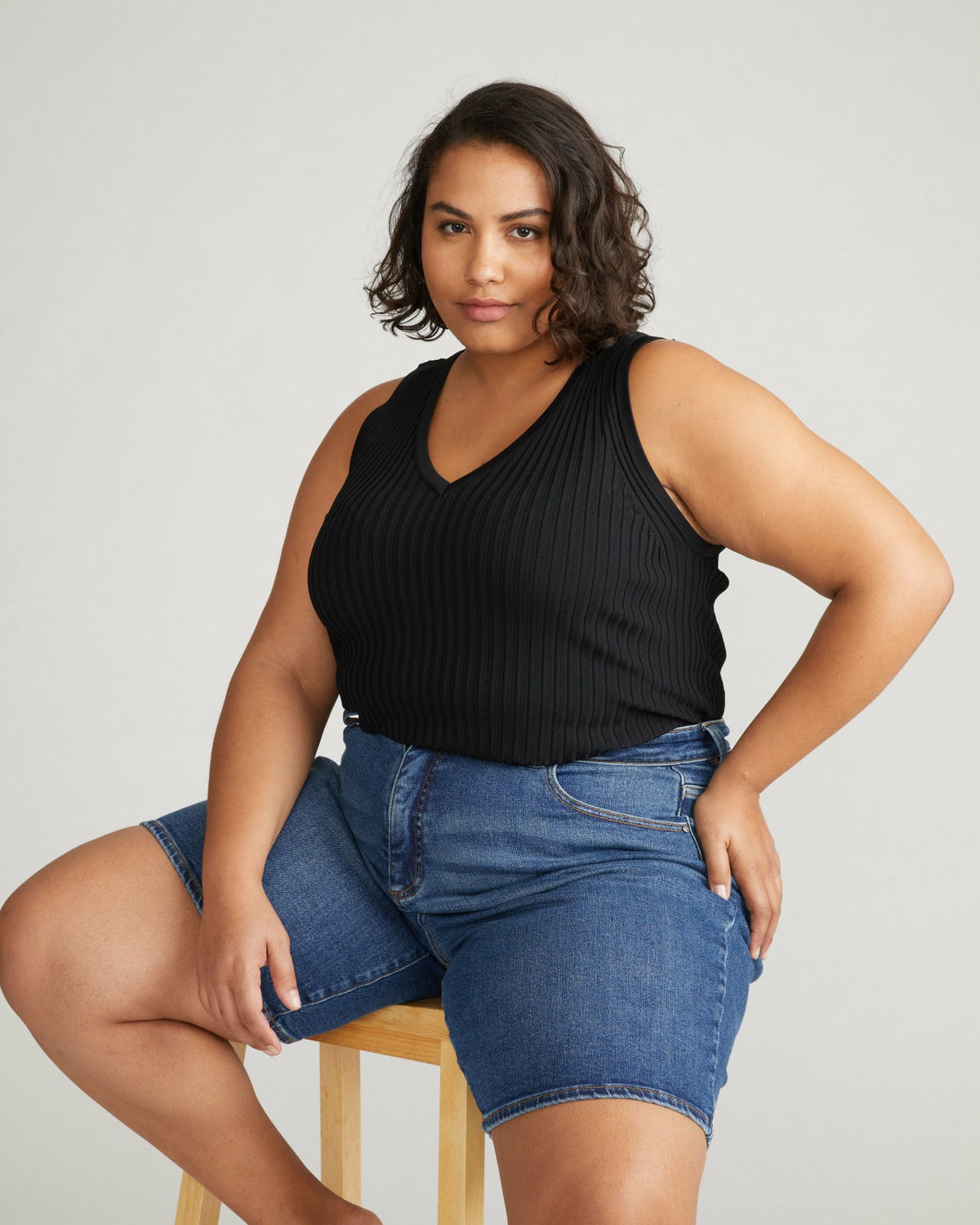 Lou Loose Fit Denim Shorts - Union City Blue | Universal Standard