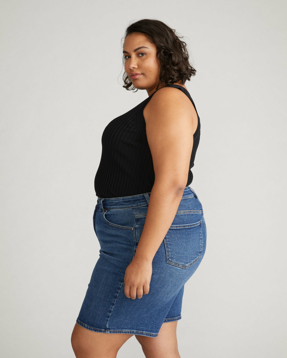 Lou Loose Fit Denim Shorts - Union City Blue | Universal Standard