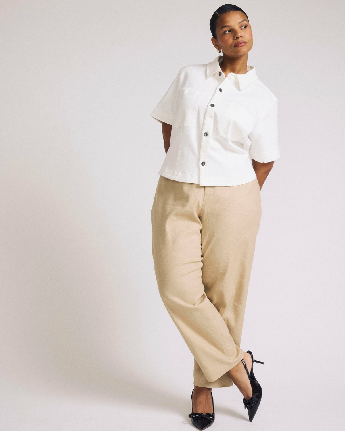 Lou Barrel Leg Linen Blend Pants - Danish Coffee | Universal Standard