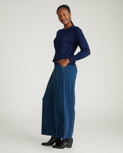 Palais Cooling Cupro Wide Leg Pant - Pageant Blue | Universal Standard