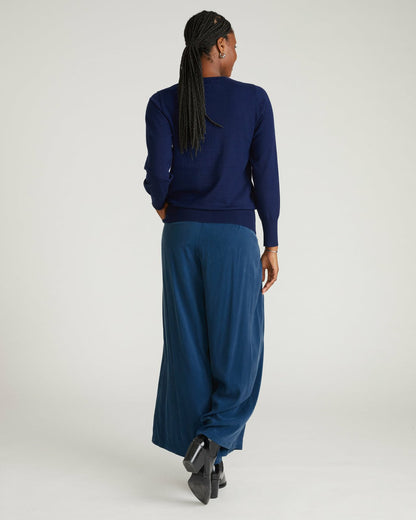 Palais Cooling Cupro Wide Leg Pant - Pageant Blue | Universal Standard
